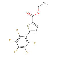 Chemical structure of ethyl 5-(2,3,4,5,6-pentafluorophenyl)thiophene-2-carboxylate - CSSB00161187644