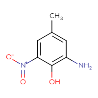 Chemical structure of 2-amino-4-methyl-6-nitrophenol - CSSB00000073771