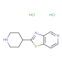 Chemical structure of 4-{[1,3]thiazolo[4,5-c]pyridin-2-yl}piperidine dihydrochloride - CSSB14828291284