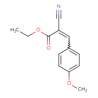 Chemical structure of ethyl 2-cyano-3-(4-methoxyphenyl)prop-2-enoate - CSSB00000253593