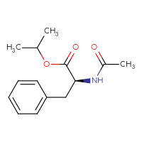 Chemical structure of propan-2-yl (2S)-2-acetamido-3-phenylpropanoate - CSSB02416789680