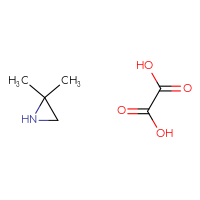 Chemical structure of 2,2-dimethylaziridine; oxalic acid - CSSB07096556144