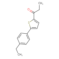 Chemical structure of 1-[5-(4-ethylphenyl)thiophen-2-yl]propan-1-one - CSSB00000322415