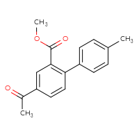 Chemical structure of methyl 4-acetyl-4'-methyl-[1,1'-biphenyl]-2-carboxylate - CSSB06583014264