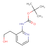 Chemical structure of tert-butyl N-[3-(2-hydroxyethyl)pyridin-2-yl]carbamate - CSSB00010245409