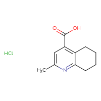 Chemical structure of 2-methyl-5,6,7,8-tetrahydroquinoline-4-carboxylic acid hydrochloride - CSSB00102689813