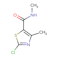 Chemical structure of 2-chloro-N,4-dimethyl-1,3-thiazole-5-carboxamide - CSSB00015528528