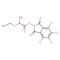 Chemical structure of 4,5,6,7-tetrachloro-1,3-dioxo-2,3-dihydro-1H-isoindol-2-yl 2-(ethylsulfanyl)propanoate - CSSB20269714615