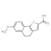 Chemical structure of 7-methoxy-4H,5H-naphtho[1,2-b]thiophene-2-carboxylic acid - CSSB00000594755