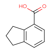 Chemical structure of 2,3-dihydro-1H-indene-4-carboxylic acid - CSSB00000051556