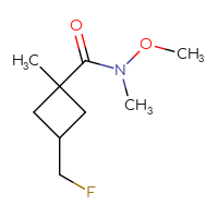 Chemical structure of 3-(fluoromethyl)-N-methoxy-N,1-dimethylcyclobutane-1-carboxamide - CSSB20443144661