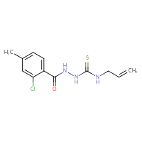 Chemical structure of 2-chloro-4-methyl-N-{[(prop-2-en-1-yl)carbamothioyl]amino}benzamide - CSSB00020600349