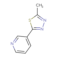 Chemical structure of 3-(5-methyl-1,3,4-thiadiazol-2-yl)pyridine - CSSB00015799368