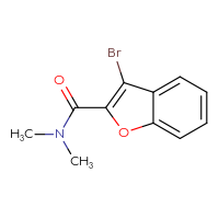 Chemical structure of 3-bromo-N,N-dimethyl-1-benzofuran-2-carboxamide - CSSB01992548860