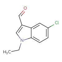 Chemical structure of 5-chloro-1-ethyl-1H-indole-3-carbaldehyde - CSSB00010254959
