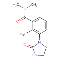 Chemical structure of N,N,2-trimethyl-3-(2-oxoimidazolidin-1-yl)benzamide - CSSB01432919269