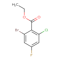 Chemical structure of ethyl 2-bromo-6-chloro-4-fluorobenzoate - CSSB00015293760