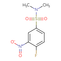 Chemical structure of 4-fluoro-N,N-dimethyl-3-nitrobenzene-1-sulfonamide - CSSB00000254671