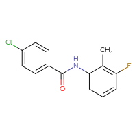 Chemical structure of 4-chloro-N-(3-fluoro-2-methylphenyl)benzamide - CSSB00046233474