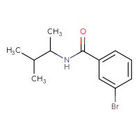 Chemical structure of 3-bromo-N-(3-methylbutan-2-yl)benzamide - CSSB00000154670