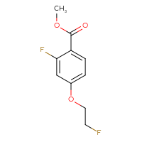 Chemical structure of methyl 2-fluoro-4-(2-fluoroethoxy)benzoate - CSSB01619690465