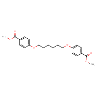 Chemical structure of methyl 4-({6-[4-(methoxycarbonyl)phenoxy]hexyl}oxy)benzoate - CSSB00025732737