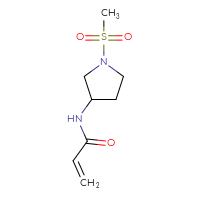 Chemical structure of N-(1-methanesulfonylpyrrolidin-3-yl)prop-2-enamide - CSSB00015595904