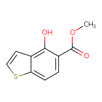 Chemical structure of methyl 4-hydroxy-1-benzothiophene-5-carboxylate - CSSB00010184852
