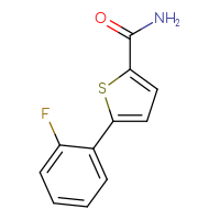 Chemical structure of 5-(2-fluorophenyl)thiophene-2-carboxamide - CSSB00042405918