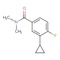 Chemical structure of 3-cyclopropyl-4-fluoro-N,N-dimethylbenzamide - CSSB03519147183