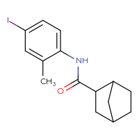 Chemical structure of N-(4-iodo-2-methylphenyl)bicyclo[2.2.1]heptane-2-carboxamide - CSSB00046577255