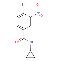Chemical structure of 4-bromo-N-cyclopropyl-3-nitrobenzamide - CSSB00000155666