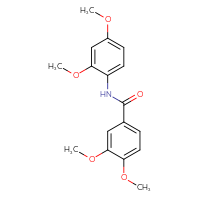 Chemical structure of N-(2,4-dimethoxyphenyl)-3,4-dimethoxybenzamide - CSSB00026262593