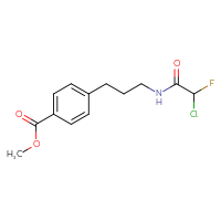 Chemical structure of methyl 4-[3-(2-chloro-2-fluoroacetamido)propyl]benzoate - CSSB21332170418