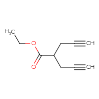 Chemical structure of ethyl 2-(prop-2-yn-1-yl)pent-4-ynoate - CSSB00020387096