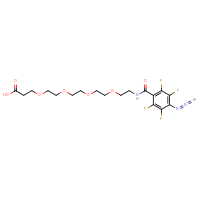 Chemical structure of 1-[(4-azido-2,3,5,6-tetrafluorophenyl)formamido]-3,6,9,12-tetraoxapentadecan-15-oic acid - CSSB03436546755