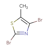 Chemical structure of 2,4-dibromo-5-methyl-1,3-thiazole - CSSB00010272894