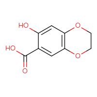 Chemical structure of 7-hydroxy-2,3-dihydro-1,4-benzodioxine-6-carboxylic acid - CSSB00000107476