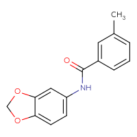 Chemical structure of N-(2H-1,3-benzodioxol-5-yl)-3-methylbenzamide - CSSB00046170139