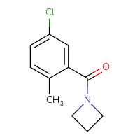 Chemical structure of 1-(5-chloro-2-methylbenzoyl)azetidine - CSSB00076309705