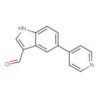 Chemical structure of 5-(pyridin-4-yl)-1H-indole-3-carbaldehyde - CSSB00159426778