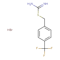 Chemical structure of ({[4-(trifluoromethyl)phenyl]methyl}sulfanyl)methanimidamide hydrobromide - CSSB00025682926