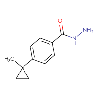 Chemical structure of 4-(1-methylcyclopropyl)benzohydrazide - CSSB01252734866