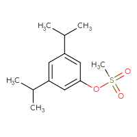 Chemical structure of 3,5-bis(propan-2-yl)phenyl methanesulfonate - CSSB14816640405