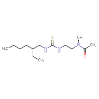 Chemical structure of N-(2-{[(2-ethylhexyl)carbamothioyl]amino}ethyl)-N-methylacetamide - CSSB21432529410