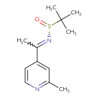 Chemical structure of (R)-2-methyl-N-[1-(2-methylpyridin-4-yl)ethylidene]propane-2-sulfinamide - CSSB21332837948