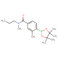Chemical structure of N,3-dimethyl-N-propyl-4-(4,4,5,5-tetramethyl-1,3,2-dioxaborolan-2-yl)benzamide - CSSB02522226214