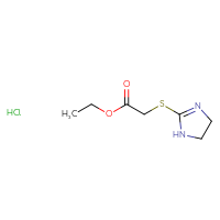 Chemical structure of ethyl 2-(4,5-dihydro-1H-imidazol-2-ylsulfanyl)acetate hydrochloride - CSSB07254826875