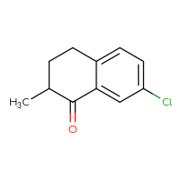Chemical structure of 7-chloro-2-methyl-1,2,3,4-tetrahydronaphthalen-1-one - CSSB00010298284