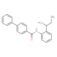 Chemical structure of N-[2-(butan-2-yl)phenyl]-[1,1'-biphenyl]-4-carboxamide - CSSB00121635513